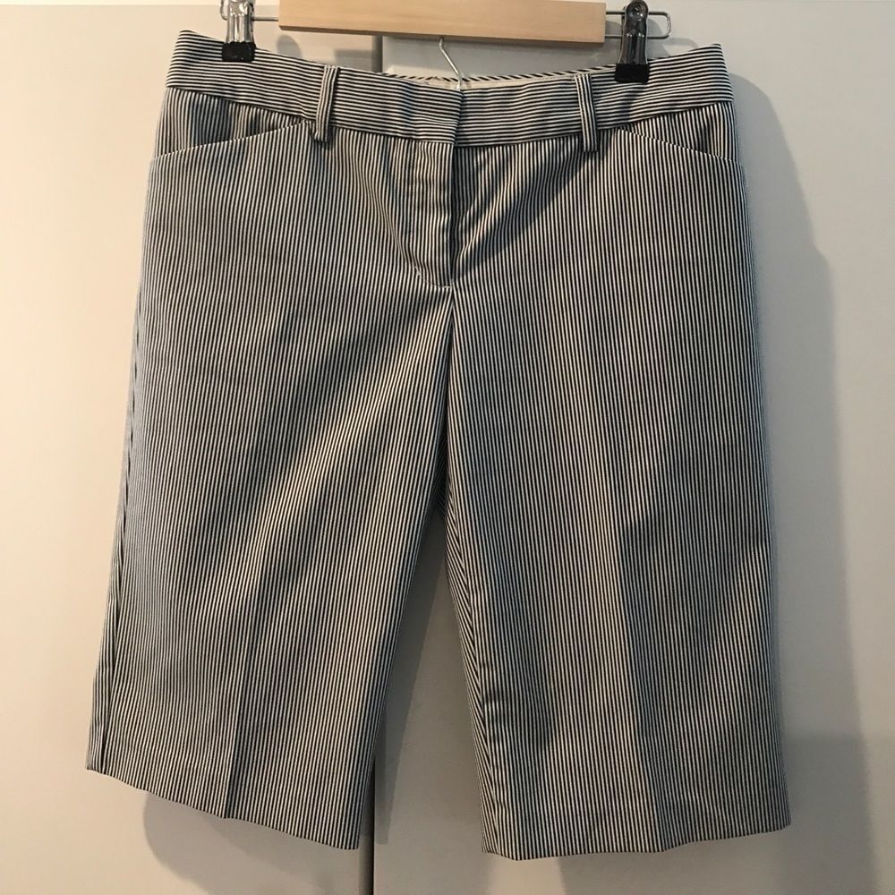 Express Design Studio Pinstriped Editor Shorts